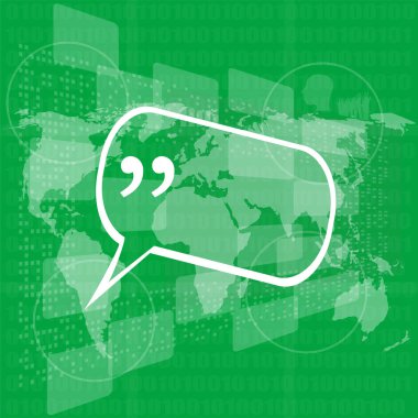  Alıntı Mark Konuşma Balonu. Alıntı işareti simgesi. Soyut arkaplan.