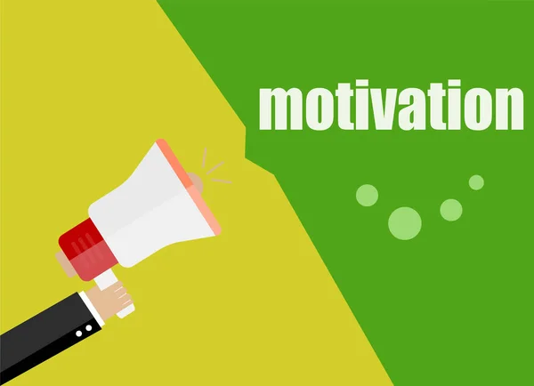 Motivation Flat Design Business Concept Digital Marketing Business Man Holding — Stock Photo, Image
