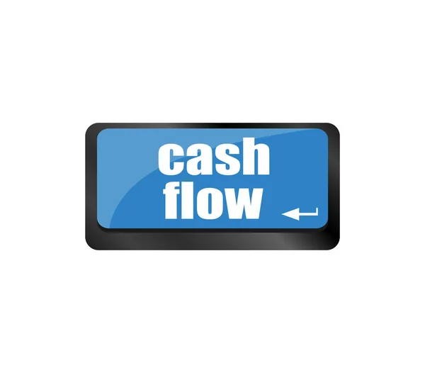 Tlačítko Cash Flow Words Klávesách — Stock fotografie