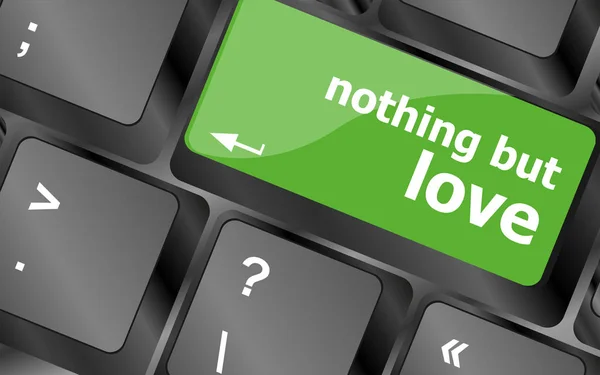 Computer Toets Het Toetsenbord Niets Dan Liefde — Stockfoto