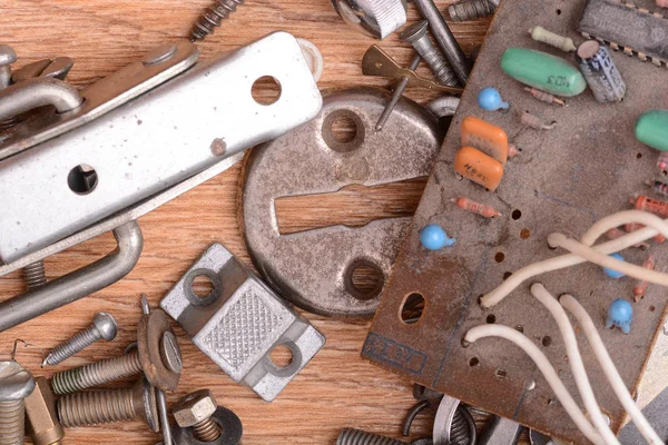 Old Rusty Screw Nuts Bolt Vintage Style Close — Stock Photo, Image