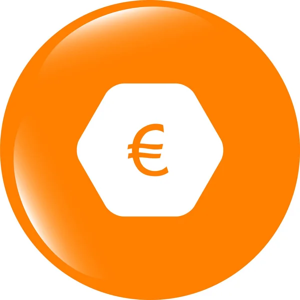Icona Web Cloud Con Euro Eur Money Sign — Foto Stock