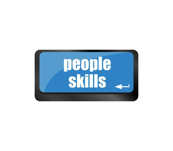 People Skills Words Message Enter Key Keyboard — Stock Photo, Image