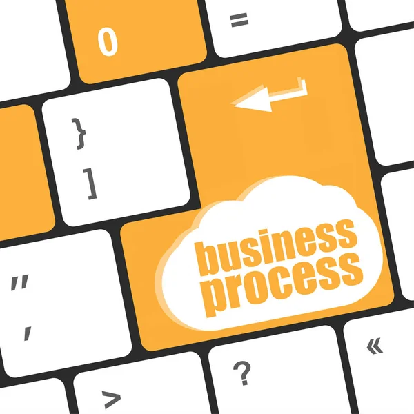 ビジネス プロセス ボタン 社会的概念でキーボードのキー — ストック写真