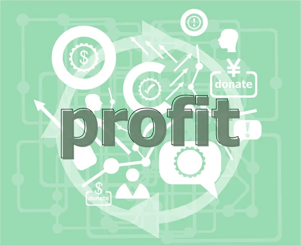 Text Profit Business Concept Infographics Collection Icons Web Development User — Stock Photo, Image