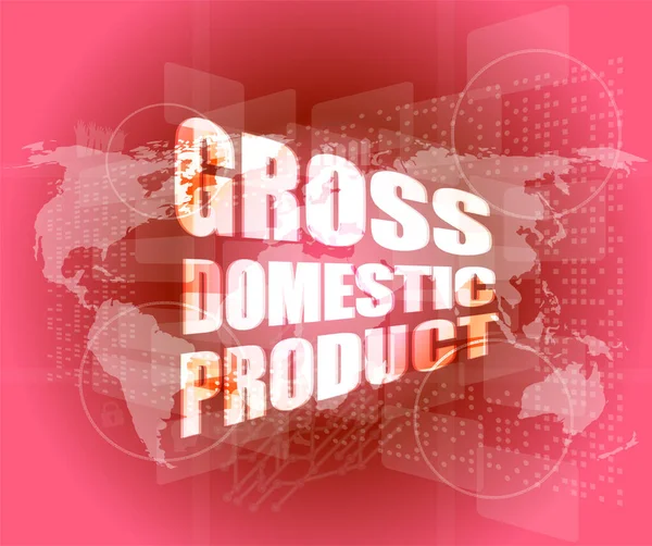 Business Concept Word Gross Domestic Product Digital Screen — Stock Photo, Image