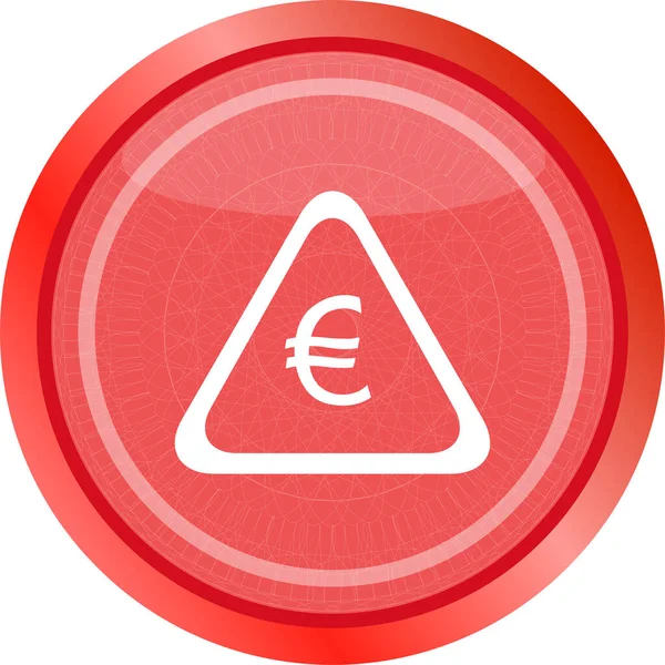 Ikon Web Cloud Dengan Tombol Tanda Uang Euro Eur — Stok Foto
