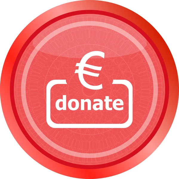 Donate Sign Icon Euro Eur Symbol Green Shiny Button Modern — Stock Photo, Image