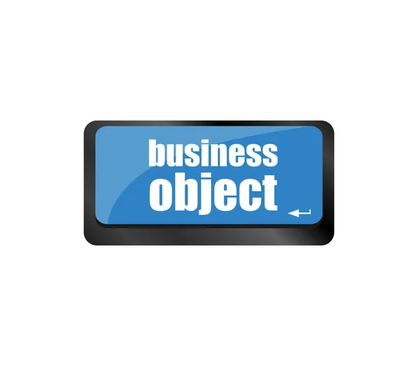 Business Object Concepts Sociaux Sur Clavier Ordinateur Concept Entreprise — Photo