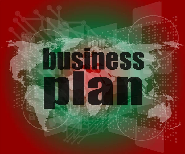Management Concept Business Plan Words Digital Screen — Stock Photo, Image