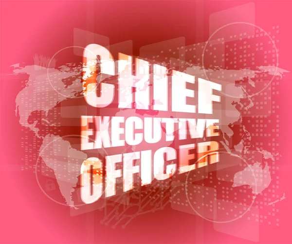 Chief Executive Officer Word Digital Touch Screen — Stock Photo, Image