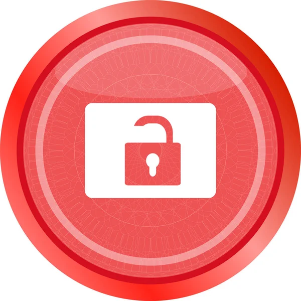 Open Padlock Icon Web Sign Isolated White Padlock Icon Lock — Stock Photo, Image