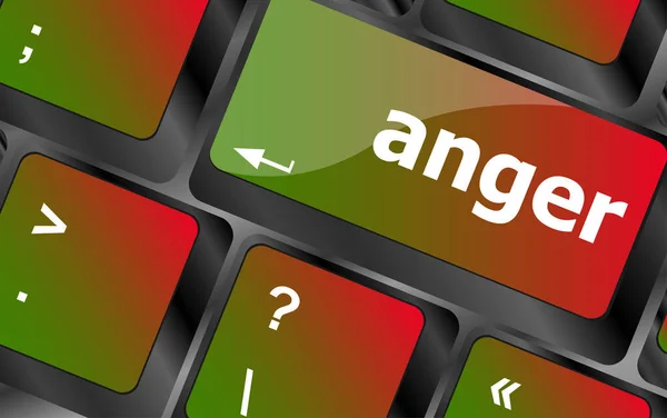 Anger Button Modern Computer Keyboard Key Anger — Stock Photo, Image