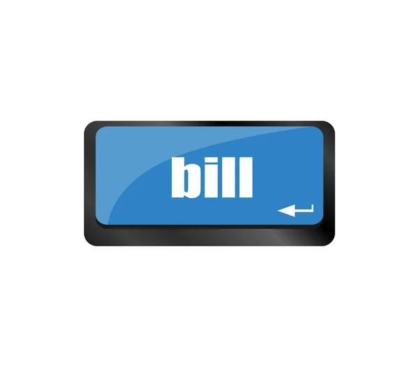 Bill Knop Toetsenbord Toetsen Laptop Icoon Ontwerptekst — Stockfoto