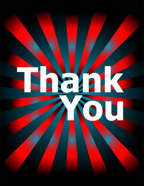 Dijital ekranda teşekkür mesajı, sosyal konsept. Soyut arkaplanda hareket ışınları