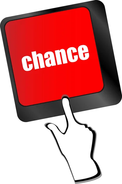 Chance Button Computer Keyboard Key — Stock Photo, Image