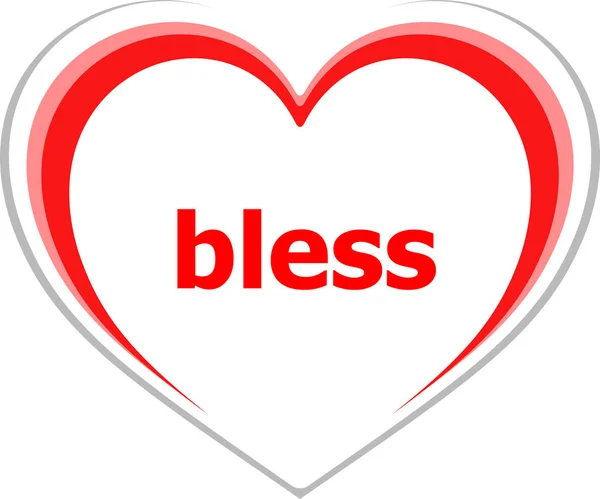 Mesaj Bless Sosyal Konsept Web Hizmetleri Uygulamalar Için Kalp Simgesi — Stok fotoğraf