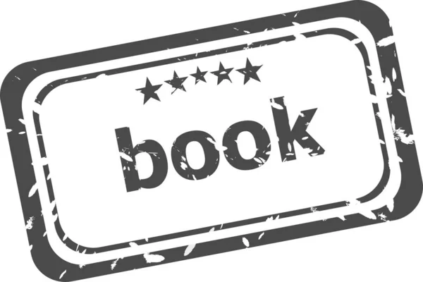 Βιβλίο Grunge Καουτσούκ Σφραγίδα Απομονώνονται Λευκό Φόντο — Φωτογραφία Αρχείου