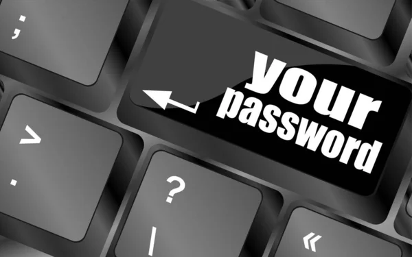 Pulsante Password Sul Tasto Tastiera Concetto Sicurezza — Foto Stock