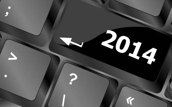 2014 New Year Keyboard Key Button Close — Stock Photo, Image