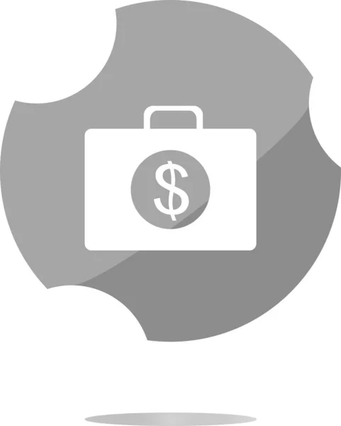 Dollar Glossy Icon White Background — Stock Photo, Image