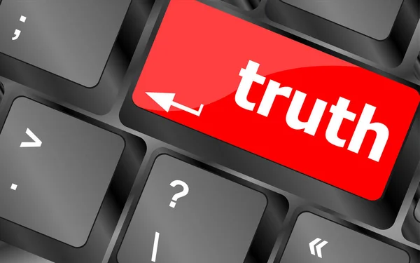 Truth Taste Auf Der Tastatur Geschäftskonzept — Stockfoto
