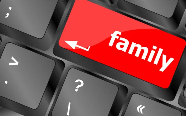 Family Key Keyboard Meaning Relatives Relations Blood Relation — Stock Photo, Image