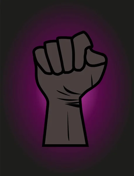 Black Lives Matter Hand Symbol All Black Lives Matter Protest — Stock Photo, Image
