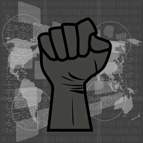 Hand Symbool Voor Zwarte Levens Materie Protest Geweld Tegen Zwarte — Stockfoto