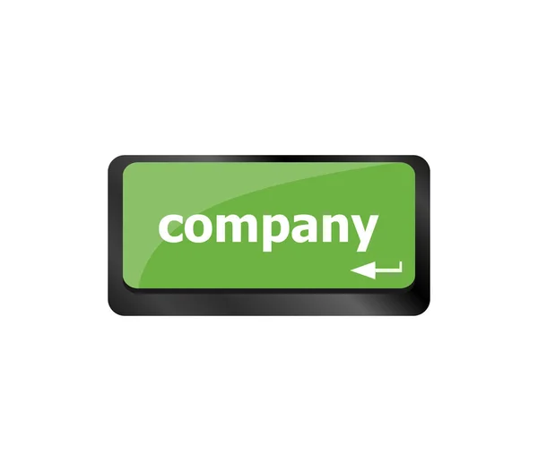 Computer Tastatur Taste Mit Firmen Taste Geschäftskonzept — Stockfoto