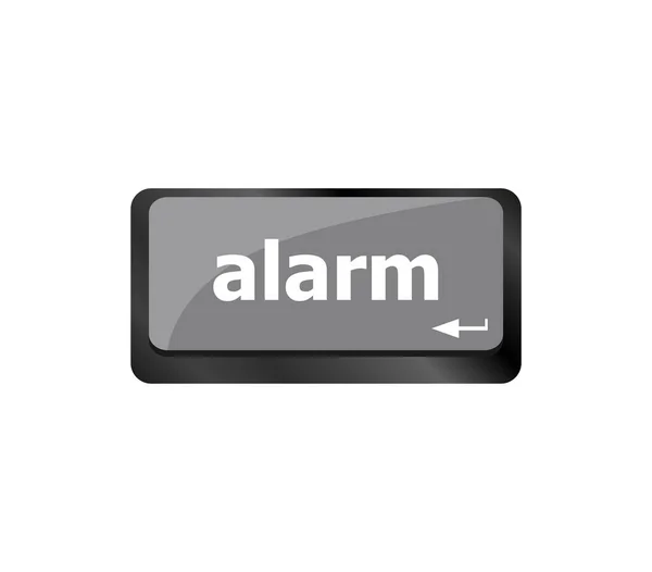 Botón Alarma Una Tecla Teclado Del Ordenador — Foto de Stock