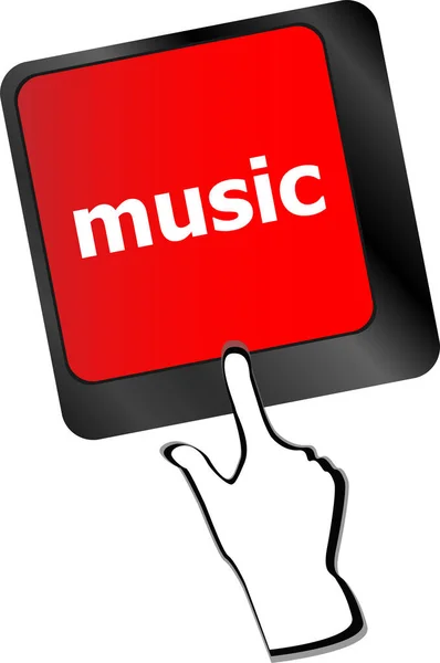 Computer Keyboard Music Key Technology Background — Stock Photo, Image