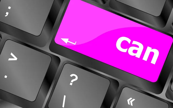 Can Word Written Computer Keyboard Key Button — Stock Photo, Image