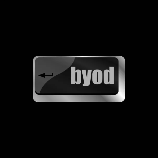 Byod Keyboard Key Notebook Computer — Stock Photo, Image