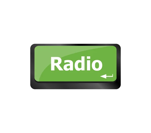 Bouton Radio Sur Clavier Ordinateur — Photo