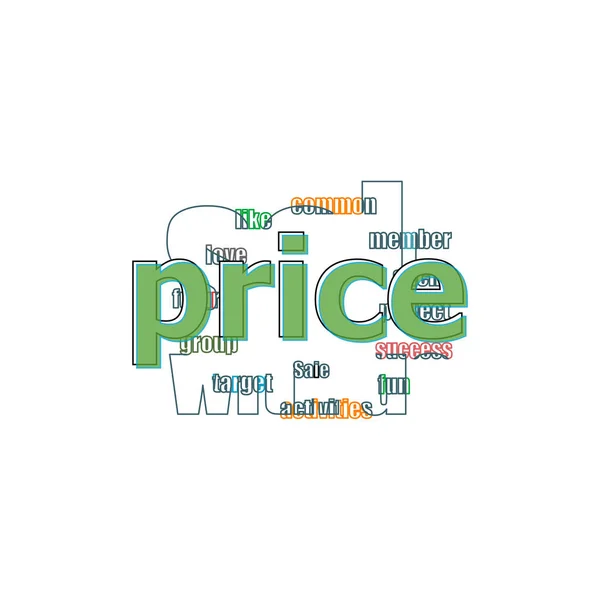 Text Price Finance Concept Logo Design Template Elements Your Application — Stock Photo, Image