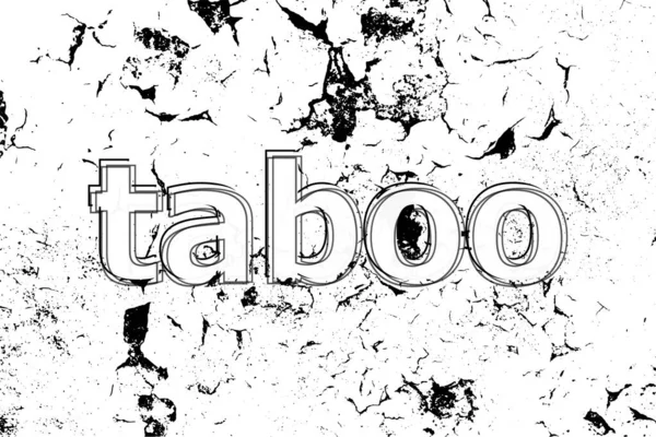 Taboo Texto Conceito Segurança Pintado Palavra Branco Preto Vintage Velho — Fotografia de Stock