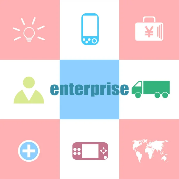Text Enterprise Business Concept Can Used Workflow Layout Diagram Business — Stock Photo, Image