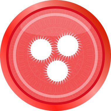 web düğmesini (simge) boş beyaz soyut daireler üzerinde beyaz izole