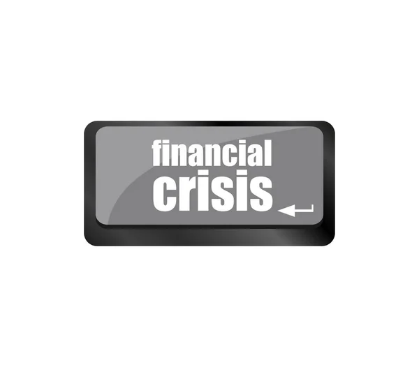 Chave Crise Financeira Mostrando Conceito Seguro Negócios Conceito Negócio — Fotografia de Stock