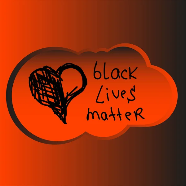 Black lives matter protest in USA to stop violence to black people. All lives matter. Fight for human right of Black People in U.S. America. Hand drawn heart.