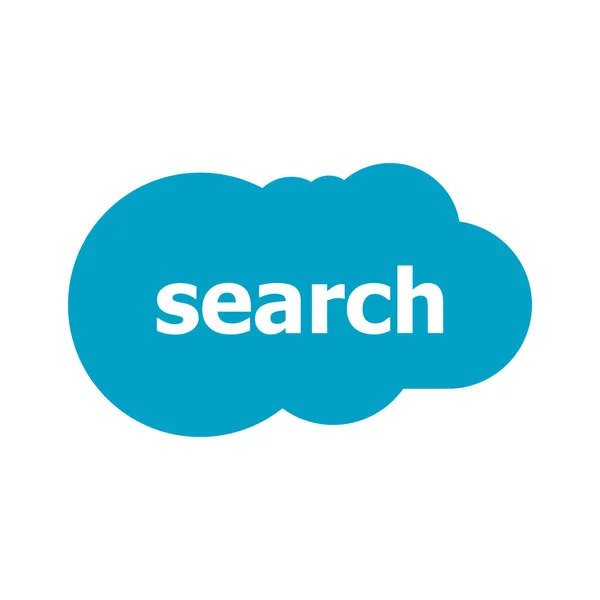 蓝云上的Search词 商业概念 在白色上隔离的文本搜索 — 图库照片