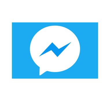 Facebook kurye logosu. Faceboook modern sosyal ağ bildirim simgesi. Çevrimiçi Facebook mesajlaşması