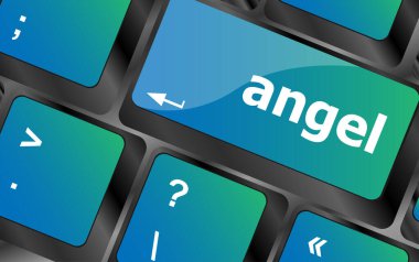 Enter tuşlu klavye, üzerinde melek kelimesi var