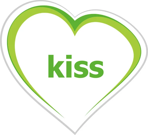 Текст Поцілунок Концепція Кохання — стокове фото