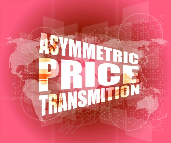 Affärsidé Asymmetrisk Pristransmition Digital Pekskärm Gränssnitt — Stockfoto