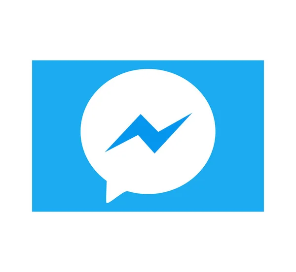 Facebook Budbärare Logotyp Faceboook Moderna Sociala Nätverk Anmälan Ikon Online — Stockfoto