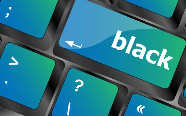 Palabra Negra Entrar Botón Computadora Teclado Clave — Foto de Stock