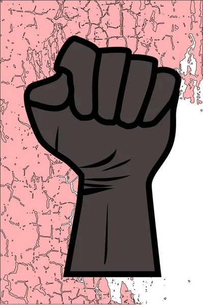 Постав Символ Протесту Чорних Людей Сша Щоб Зупинити Насильство Чорношкірих — стокове фото