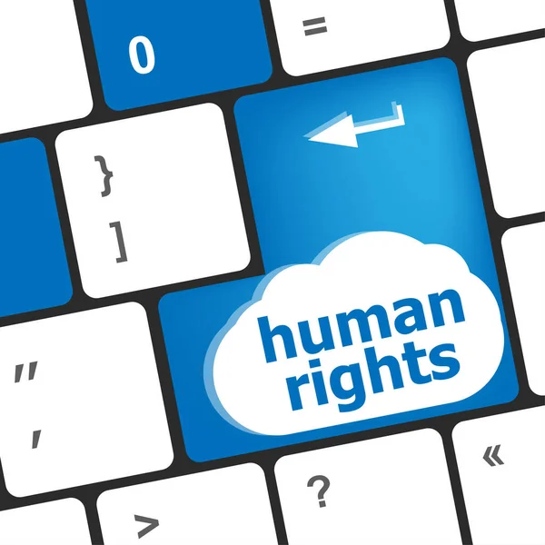 Mensenrechten Knop Computer Toetsenbord Sleutel — Stockfoto
